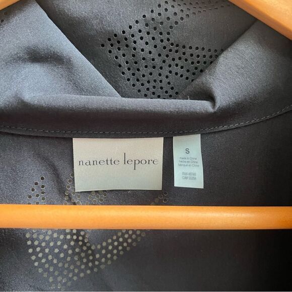 Nanette Lepore surry hill black Zip-Up Jacket with Drawstring Details. S - Picture 7 of 7